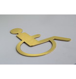Invalide symbool Toiletbordje Messing 150mm