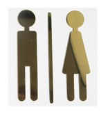 CombiCraft Man en vrouw symbool Toiletbordje Messing 150mm hoog