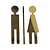 CombiCraft Man en vrouw symbool messing