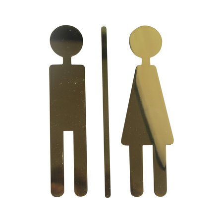 Losse messing toiletsymbolen naar eigen ontwerp