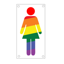 Dames toiletbordje regenboog