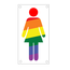 CombiCraft Dames toiletbordje regenboog / LGBT friendly 88x46mm