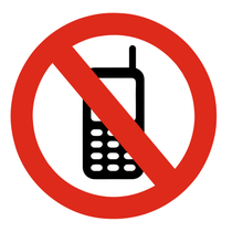 Geen mobiele telefoon bordje