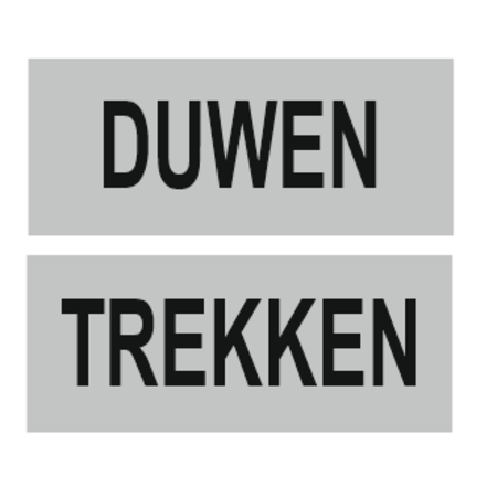 CombiCraft Duwen en trekken plaatjes Aluminium 60x25mm met tape