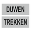 Duwen en trekken plaatjes Aluminium 60x25mm met tape