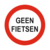 Geen fietsen bordje