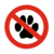 Geen dieren bordje