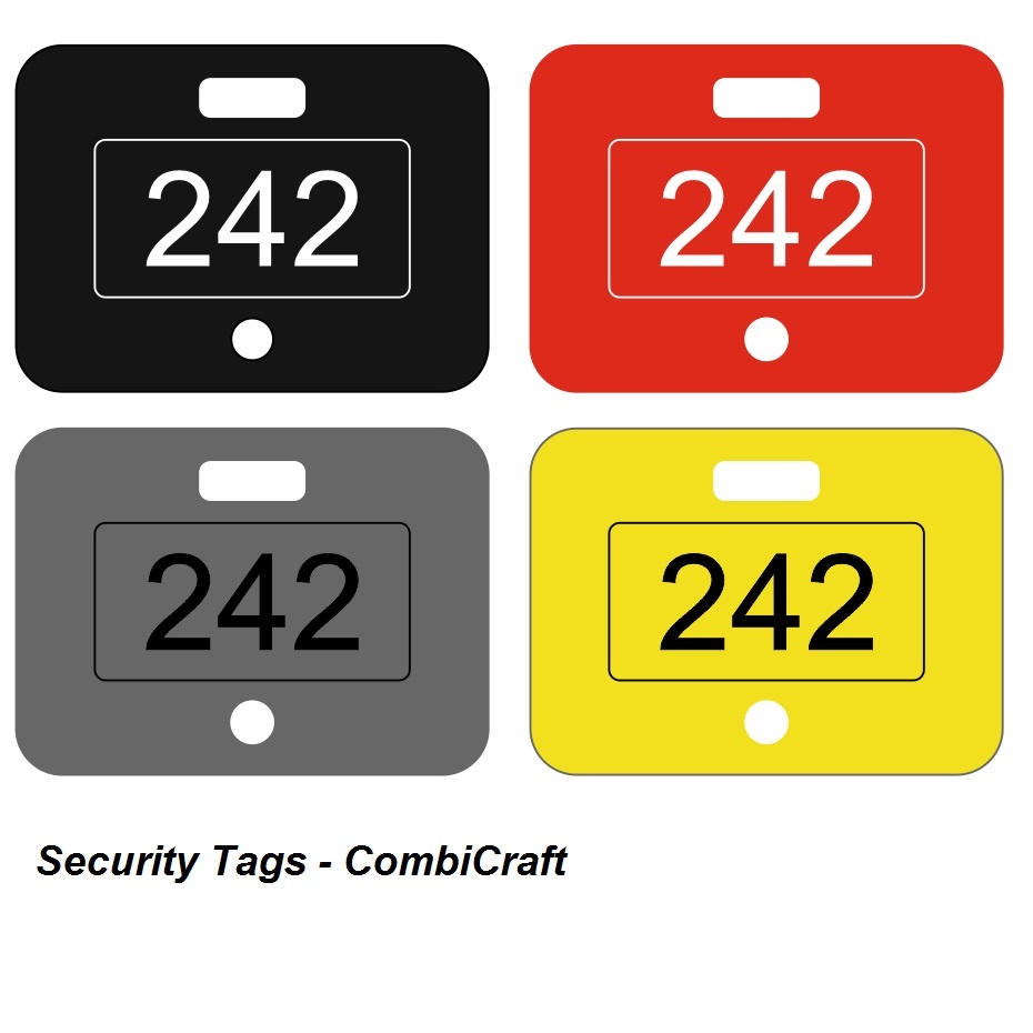 CombiCraft Security Tags Acrylaat met jouw eigen nummers