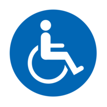 Geschikt voor rolstoel bordje