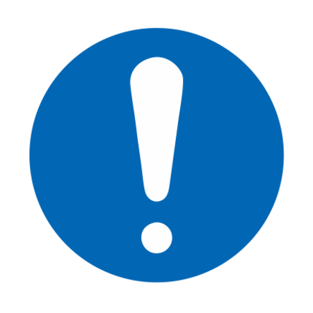 Algemeen gebodsteken bordje ISO 7010 M001 Aluminium Ø75mm met tape