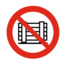 Neerzetten of opslaan verboden bordje ISO 7010 P023 Aluminium Ø75mm met tape