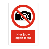 Fotograferen verboden bord