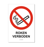 Roken verboden bord met ISO 7010 P002 pictogram 21x30cm