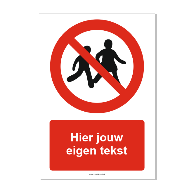 boksen Mantel Gemarkeerd Kinderen niet toegestaan bord ISO 7010 P036 - 21x30cm | CombiCraft