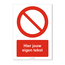 CombiCraft Algemeen verbodsteken bord ISO 7010 P001 met eigen tekst 21x30 cm