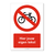 Fietsen verboden bord