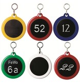 Carnaby Hotelsleutelhanger Nylon Ø60mm Rond met gedraaide S-haak