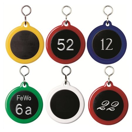 Carnaby Hotelsleutelhanger Nylon Ø60mm Rond met gedraaide S-haak