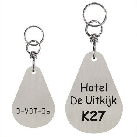 Druppel Sleutelhanger Charville met wartel en ring