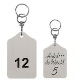 Labelvormige Sleutelhanger Bologne met wartel en ring