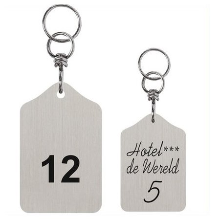 Labelvormige Sleutelhanger Bologne met wartel en ring