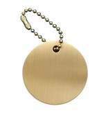 Carouge hotelsleutelhangers Messing 60x3mm rond Kogelketting sluiting