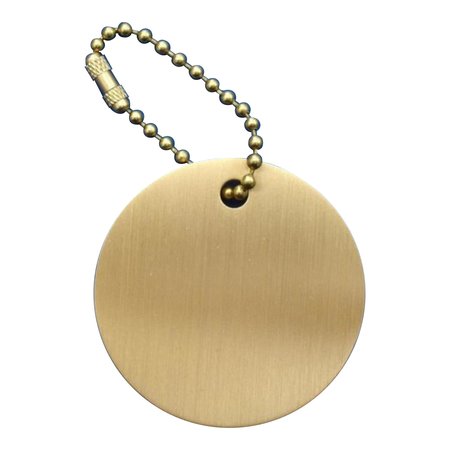Carouge hotelsleutelhangers Messing 60x3mm rond Kogelketting sluiting
