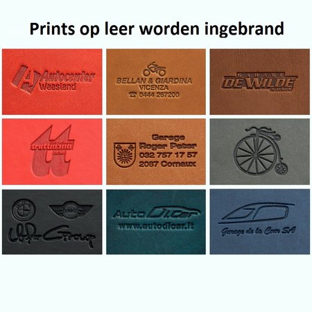 CombiCraft Leren of Kunstleren sleutelhangers 30x80mm met uw brandlogo.