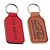 Sleutelhangers, leer met logo naar wens