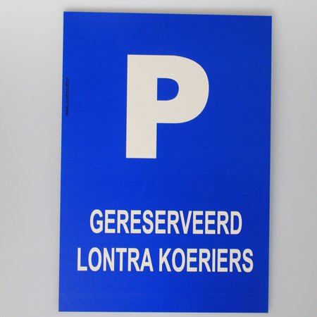 Bordje - Parkeerplaats met jouw tekst 21x30cm