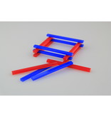 Plastic staafjes in diverse kleuren