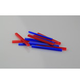 Plastic staafjes in diverse kleuren