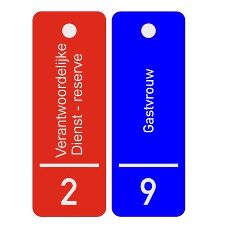 Dagelijks Leven Set van 10 stuks sleutellabels Dagelijks Leven, uitvoering Aluminium 70x25mm