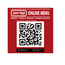 QR bordje voor online menu 10x10cm met jouw eigen ontwerp