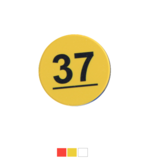 Restpartij: Nummerplaatjes 50mm genummerd van 1-50