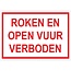 CombiCraft Bordje - Roken en open vuur verboden 21x30cm