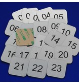 CombiCraft Nummerplaatjes Kunststof Vierkant met afgeronde hoeken 1,6mm dik met tape en gravering