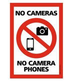 Bordje - Niet fotograferen, Geen camera's 21x30cm