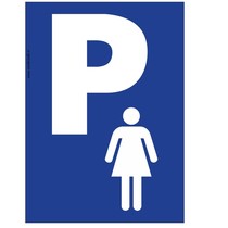 Vrouwen parkeerplaats bord