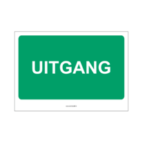 Uitgang bord