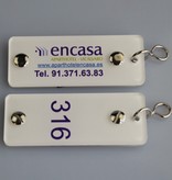 Plexiglas sleutelhanger Bright met bedrukking