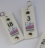 Plexiglas sleutelhanger Bright met bedrukking