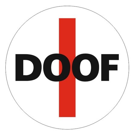 Bordje - Doof Aluminium met tape Ø75mm