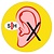 Pictogram bordje Slechthorend - Doof