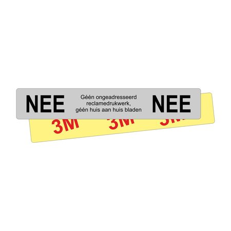 Kunststof Nee/Nee Brievenbus plaatje