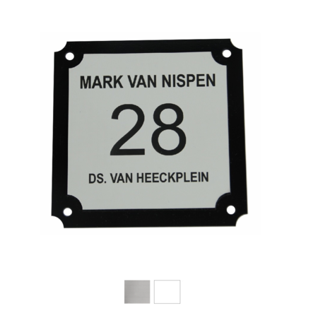 Parisienne Kunststof Huisnummer en Naambordje