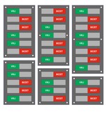 Vrij-bezet paneeltjes van Acrylaat.  Schuifprofiel in RVS-Look.