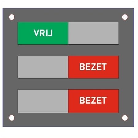 CombiCraft Vrij-bezet paneeltjes van Acrylaat.  Schuifprofiel in RVS-Look.