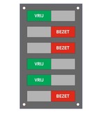 CombiCraft Vrij-bezet paneeltjes van Acrylaat.  Schuifprofiel in RVS-Look.