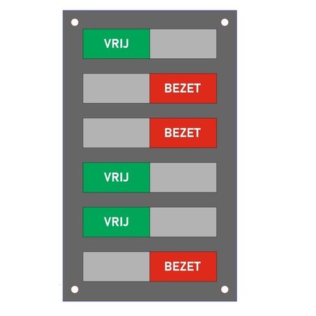 CombiCraft Vrij-bezet paneeltjes van Acrylaat.  Schuifprofiel in RVS-Look.